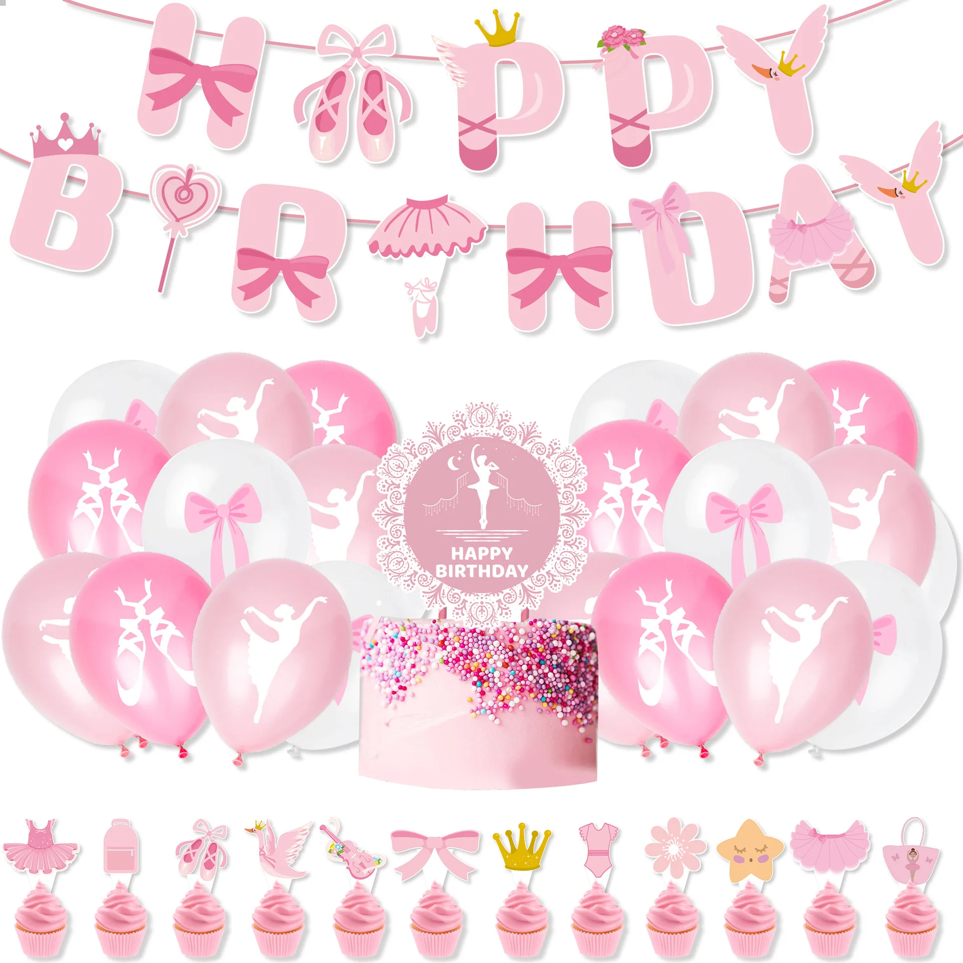 Science Of Happiness - Pink Ballerina Ballet girl Happy Birthday