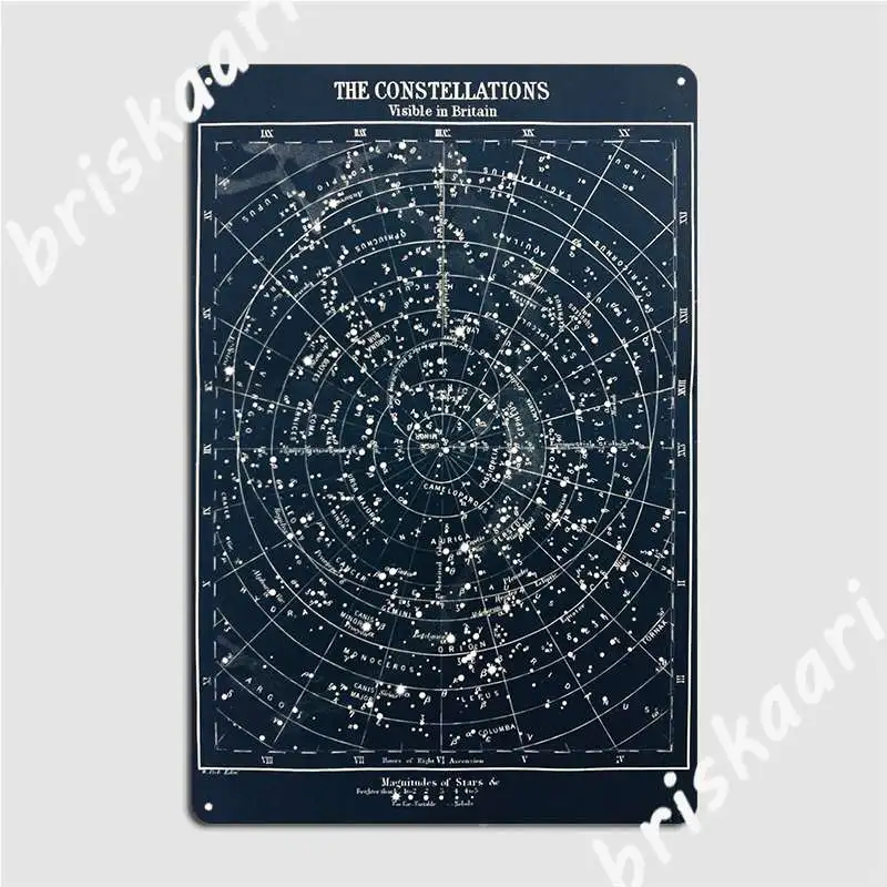 Vintage Star Constellations Ma - Star Map Poster 评论和价格