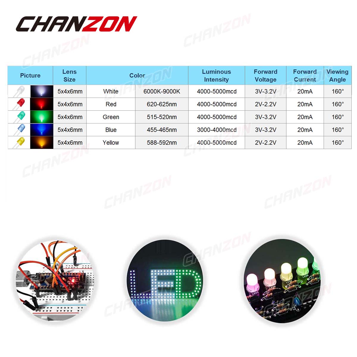 100Pcs 5mm Oval LED Diode 546  - Hobby Is Science 评论和价格