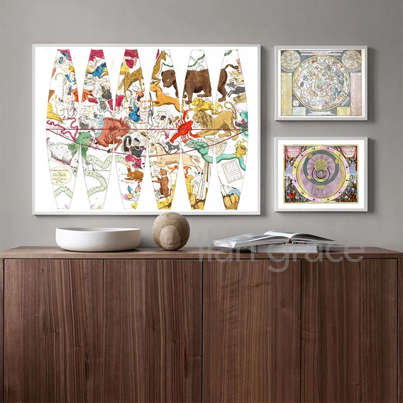 Vintage Astrological Star Char - Star Map Poster 评论和价格