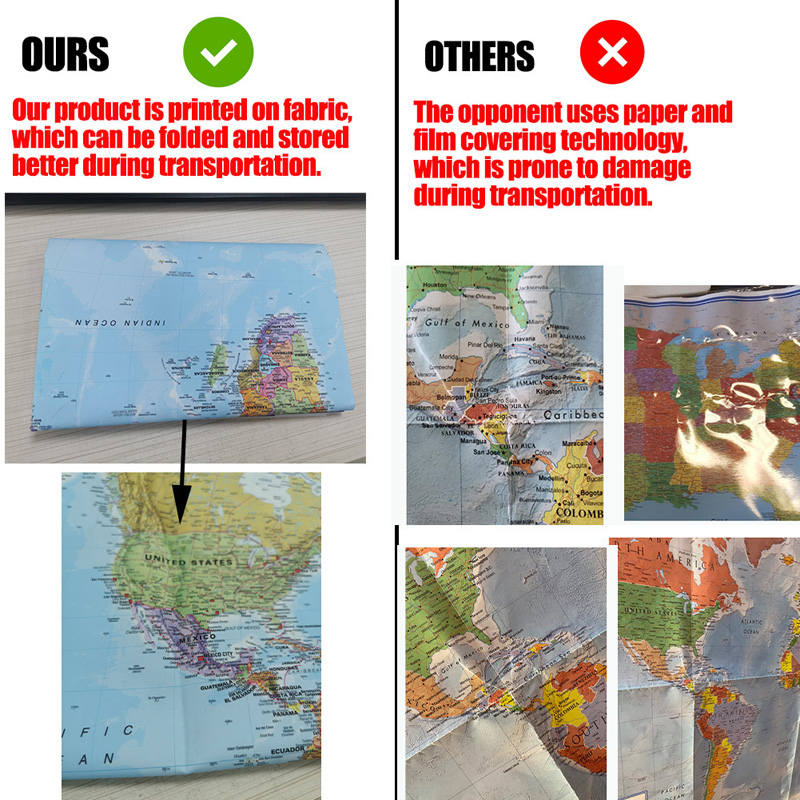 Wall Map,Polyester,World Map W - Star Map Poster 评论和价格