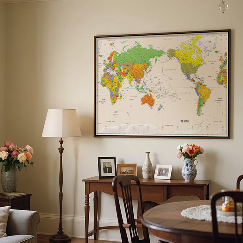 Wall Map,Polyester,World Map W - Star Map Poster 评论和价格