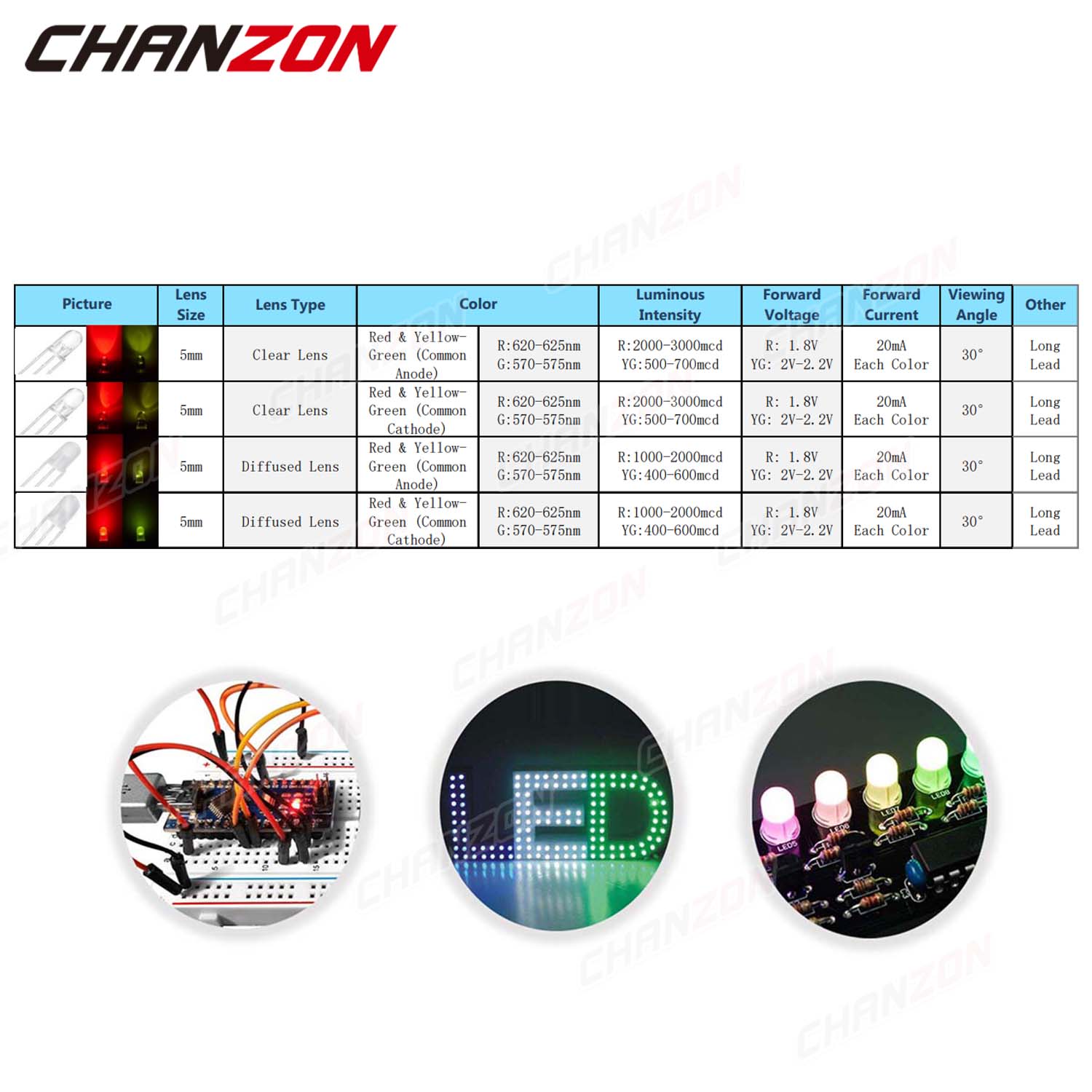 100pcs 5 mm LED Light Emitting - Hobby Is Science 评论和价格